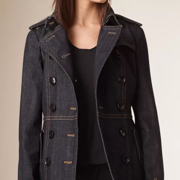 Burberry Brit Short Denim Trench Coat - Picture 8 of 10